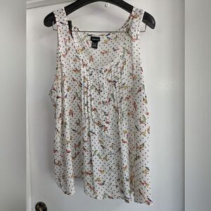 Torrid - Lovebird print Peak a boo Back Blouse